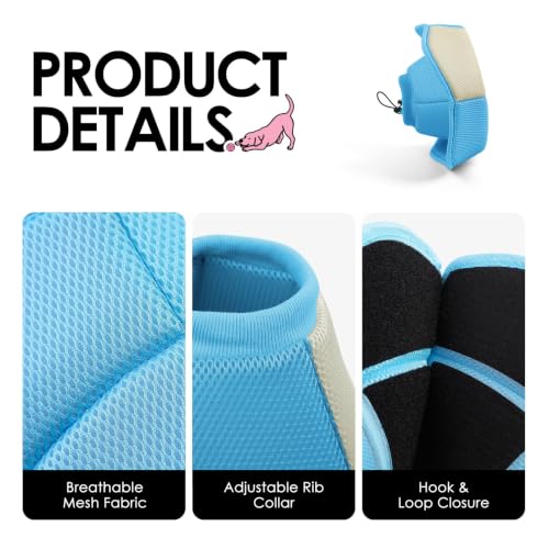 Image of AOFITEE Large Dog Cone - Adjustable Dog Cone to Stop Licking, Foldable Extra Large Cones Dogs for Wound Healing, Pet Elizabethan Cones Collar After Surgery, XL Fabric Pet Neck Collar, X-Large
