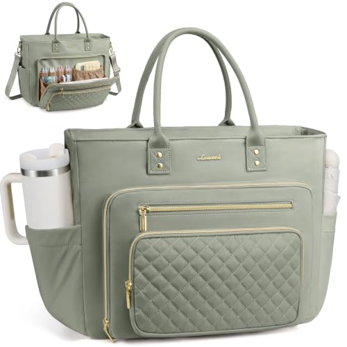 Image of LOVEVOOK Teacher Tote Bag for Women Work, 15.6 inch Nurse Laptop Tote Bag