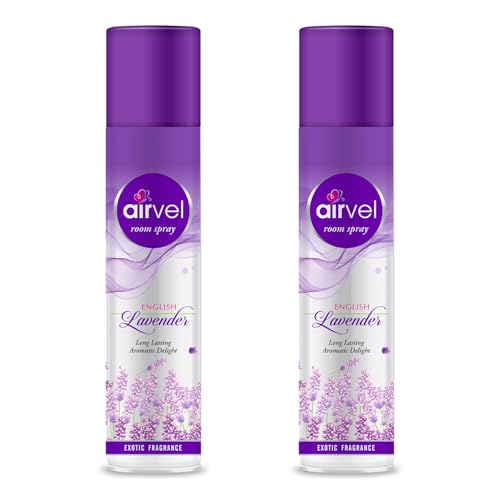 Image of Airvel Lavender Fragrance Spray Pack of 2 (217ml each) | Non-Toxic, Safe | Long-Lasting Bathroom Freshener Spray for Toilet & Room