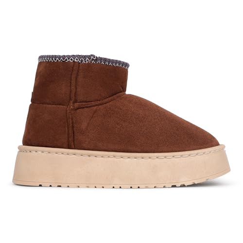 Image of CASSIEY Comfortable Indoor /Outdoor Winter Snow Boot |Womens Slip on Shoes |Girls Winter Fur Shoes