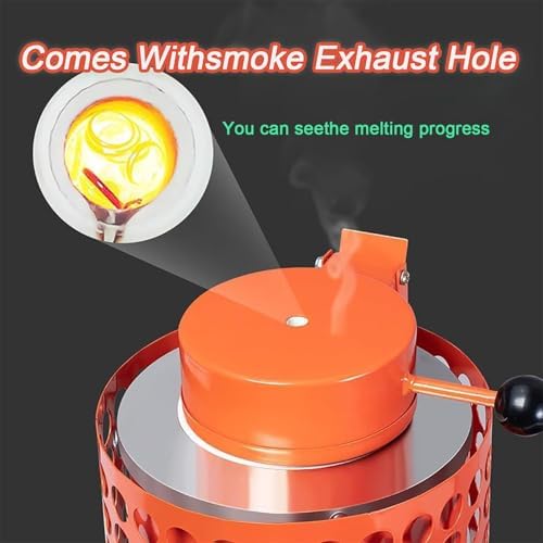 2026 Electric Melting Furnace for Silver, Copper & Aluminum - 3kg Capacity, Fast Melting in 25-35 Min, Includes Graphite Crucible, Gloves & Tongs, Temperature Display, Insulated Design