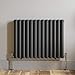 iBathUK | 600 x 800 mm Horizontal Column Radiator Matt Anthracite Oval ...