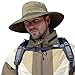 Cooling Sun Hat for Men Women,Wide Brim Bucket Hat Foldable Boonie Hat for Fishing Hiking Garden Safari Beach Dark Grey