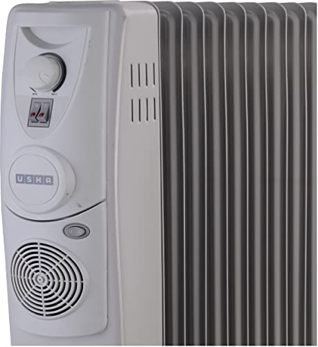 Usha OFR 11 Fin 2900 Watt 4211 F PTC Room Heater with Fan Heater (White, Oil Filled Radiator) - Image 3 of 4