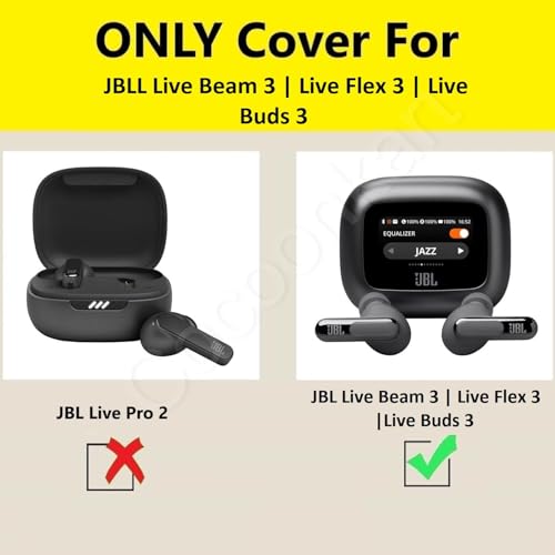 Image of Silicone Case Cover for Live Beam 3 | Live Flex 3 | Live Buds 3 (Lanyard,Black)