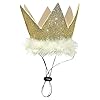 Huxley Kent Pet Party Crown Gold Small Crown for Dogs and Cats Adjustable Strap for Comfort and Stability Perfect for Birthday Party Adoption Celebration or Gotcha Day Photos