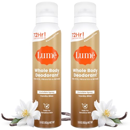 Lume Whole Body Deodorant Spray 3.6 oz, 2pk (Vanilla Bliss)