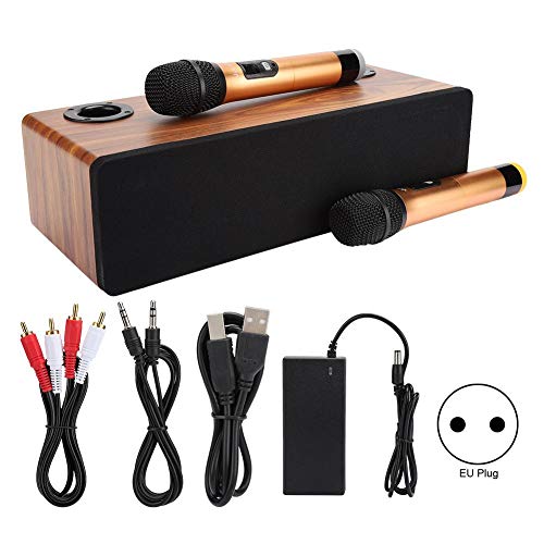 Preisvergleich Produktbild ASHATA Kabelloses Karaoke-Mikrofonsystem, professionelles schnurloses DSP-Bluetooth-Mikrofon-Set mit Karaoke-Heim-Audioset für Familienfeiern, Kirchenfeiern, Metting, Gesang(EU)
