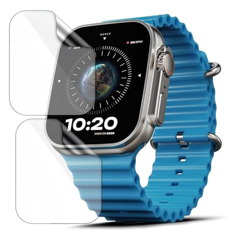 Image of 2 Pack | Smartwatch Screen Protector for Boult Crown | 1.95 inch | Flexible TPU Film, 9H Scratch Resistant, Bubble Free Installation - Not Tempered Glass