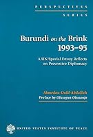 Burundi on the Brink 1993-95: A UN Special Envoy Reflects on Preventive Diplomacy (Perspectives Series) 1929223005 Book Cover