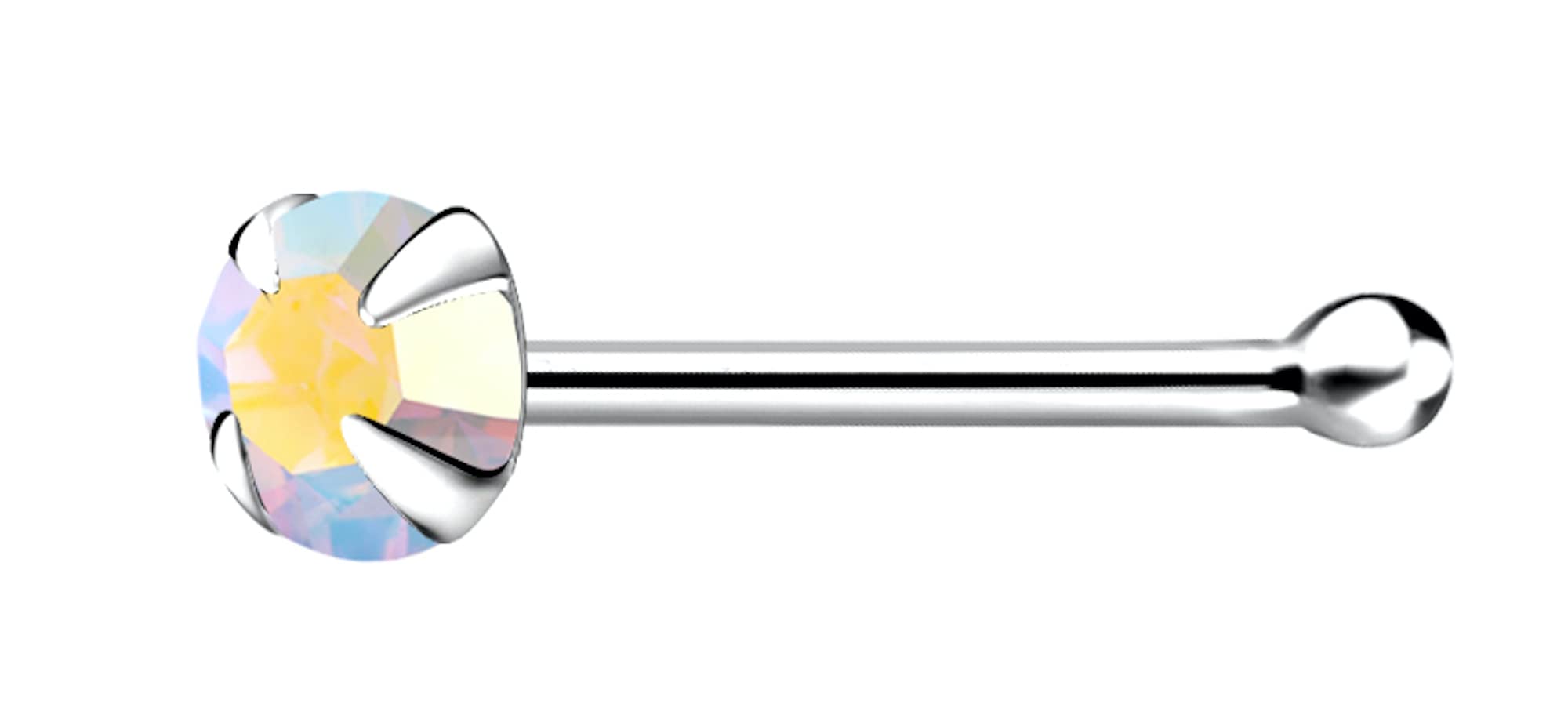 92.5-925 Sterling Silver 2.5mm Nose Pin Stud for Women and Girls (NR0195) 1 Pc-image-39
