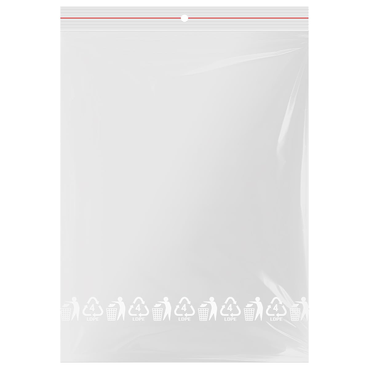 verpacking sachets à fermeture zip 300 x 400 mm [taille et quantité au choix] transparents 50 µm sachets en polyéthylène en plastique refermables (300 unités)