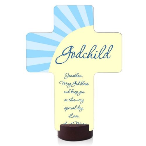 Blue Godchild Wall Cross Nursery Wall Decor Baby