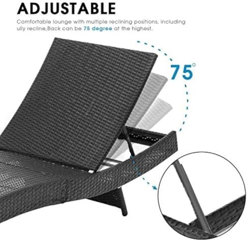 Image of UF Outdoor Sun Chaise Lounger | Adjustable Backrest Recliner | Durable & Stylish Furniture for Terrace, Garden, Poolside, and Patio Relaxation (Brown Frame & Beige Cushion)