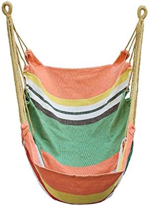 Easy to Carry Hammock Chair Swing Seat240 kg Capacity, Hanging Porch for Home Bedroom Patio Deck Yard Garden
