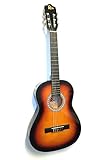 Guitarra clásica Río de madera de tamaño 3/4, ideal para principiantes o jóvenes de 9 a 12 años