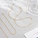 CHESKY Layered Necklaces for Women Trendy, Dainty 14K Gold Plated CZ Pendant Necklace Paperclip Rope Chain Necklace Gold Jewelry Set for Women Gifts