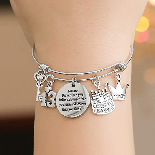 Image of Silver /14k Gold Plated Birthday Bracelet, Natural Healing Crystal Bracelet Gifts for Her Birthday for Daughter Granddaughter Friends Mom Grandma Sister