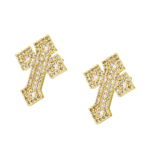 Tiny Religious Symbol Studs Oxidation Copper Jewelry Lightweight for Casual Formal Wear Tiny Religious Symbol Studs Oxidation Co