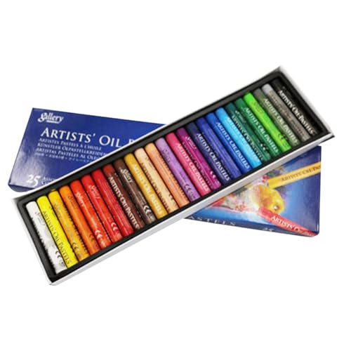 Juego de lápices de colores pastel de aceite suave - colores de dibujo no tóxicos, kit profesional de suministros de arte | Caja de 25 50 colores, pasteles para niños, principiantes, niños, preescolar