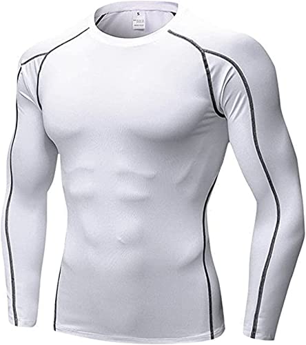 SANANG Herren Athletic Quick Dry Compression Base Layer Underlayer Top Langarm T-Shirt Cover