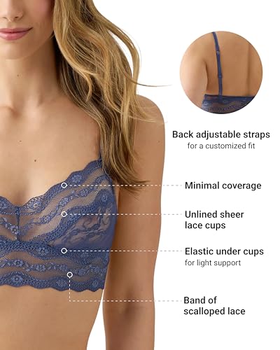 Image of b.tempt'd by Wacoal Women's Lace Kiss Sheer Unlined Wire Free Bralette, 910182