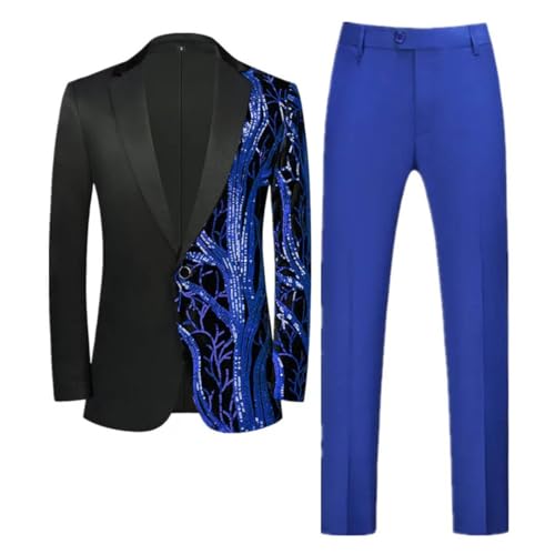 Men Sequin Suit Men's Wedding Dance Party Stage Perform Dress Male Blazer Trouser4