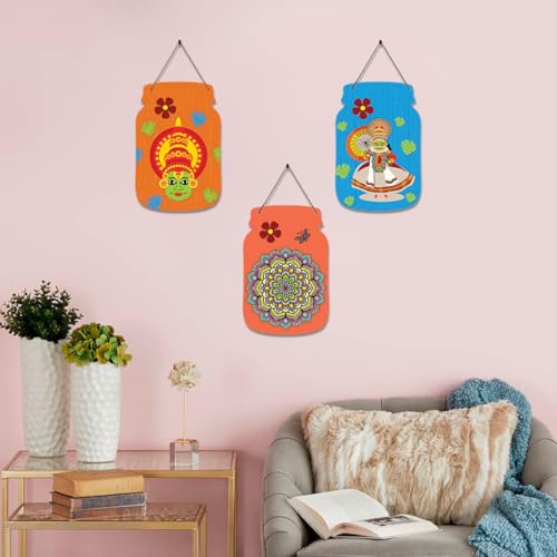 Image of CAPIO ART Welcome Wooden Quote Wall Hanging Decoration Items for Home Decor | Mdf Art for Living Room & Bedroom | Decorative Item for Office & House | Gifts Modern Wood Hanger - Jar