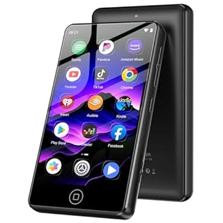 AGXOV 144GB Lettore MP3 Spotify con Wi-Fi & Bluetooth, 4,02 Pollici Touchscreen MP4 Lettore Musicale, MP3 Lettore Musicale Android con Amazon Music, Deezer, Radio FM, Registratore Vocale, Nero