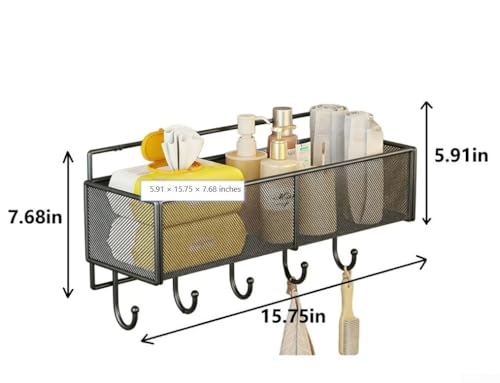 Étagère de rangement robuste en acier au carbone noir de taille L