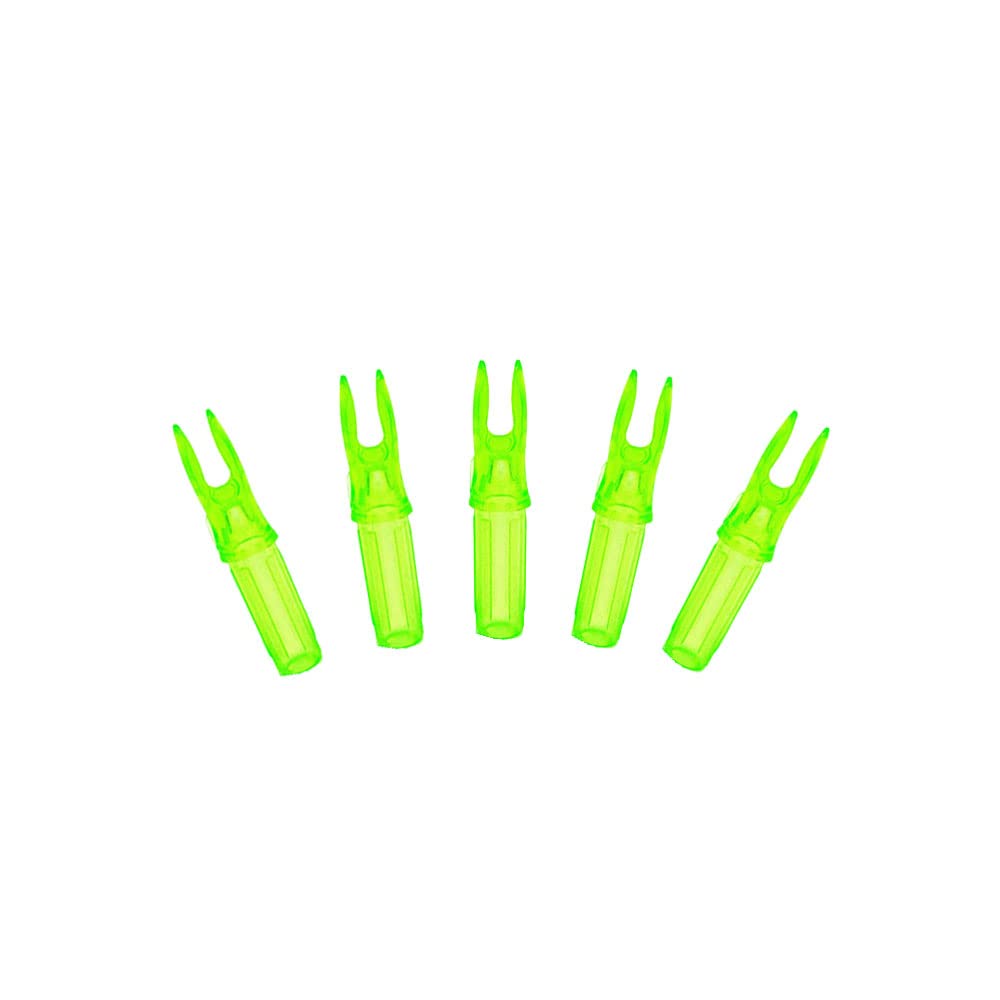 SARBUZALI 50pcs Archery Arrow Nocks ID 6.2mm Insert Arrow Nocks Tail Arrow Replacement Nock DIY Hunting Shooting Arrow Accessories (Transparent Green)