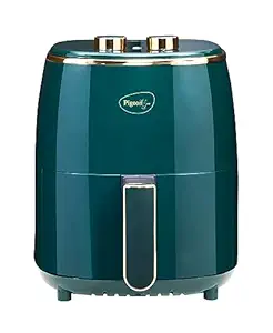 Pigeon Healthifry Manual Air Fryer, 360 High Speed Air Circulation Technology 1200 W with Non-Stick 4.2 L Basket - Green