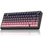 AULA F75 Pro Wireless Mechanical Keyboard,75% Hot Swappable Custom Keyboard,RGB Backlit,Pre-lubed Reaper Switches,Side Printed PBT Keycaps Mechanical Gaming Keyboards, Pink&Black