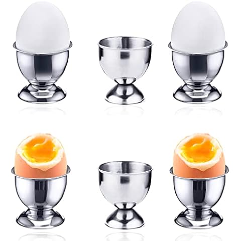 Huevera de Acero Inoxidable, 6 Piezas Bandeja de Desayuno Cover