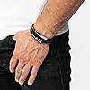 SERASAR Mens Leather Bracelet 17cm Silver Presents Mens GiftBox Cowhide Braided Magnetic Clasp MultiLayer Wrap Mans Male Bracelets Band Jewelry Magnet Accessories #2