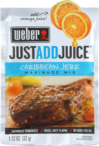 Weber Caribbean Jerk Marinade Mix, 1.12 oz. Packets (4 Pack) Just Add Juice!