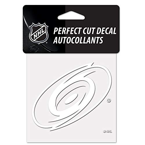 NHL Carolina Hurricanes Decal4x4 Perfect Cut White Decal, Team Colors, One Size