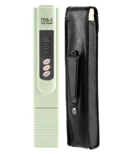 Digital TDS Meter Water Purity Tester with Leather Carry Case and Temperature Display=Designed in Japan