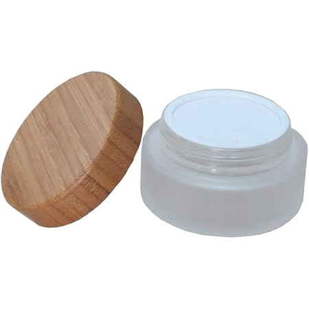 Download Amazon Com Environmental Bamboo Cream Bottle 50ml Environmental Bamboo Lid Frosted Glass Bottle Cream Jars Empty Cosmetic Comtainer 1pcs 50ml