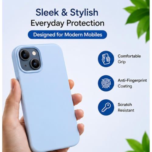 Image of Compatible with iPhone 13 ICE Blue Silicon