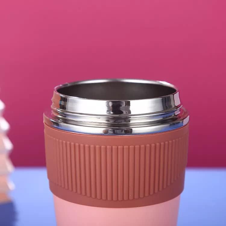 FaviU Travel Coffee Mug I Travel Mugs for hot Drinks I Insulated Coffee Cup with Leakproof Lid I Travel Coffee Cup I Reusable Coffee Cup with Lid for Hot & Cold Drinks 17oz/480ml (Pink)