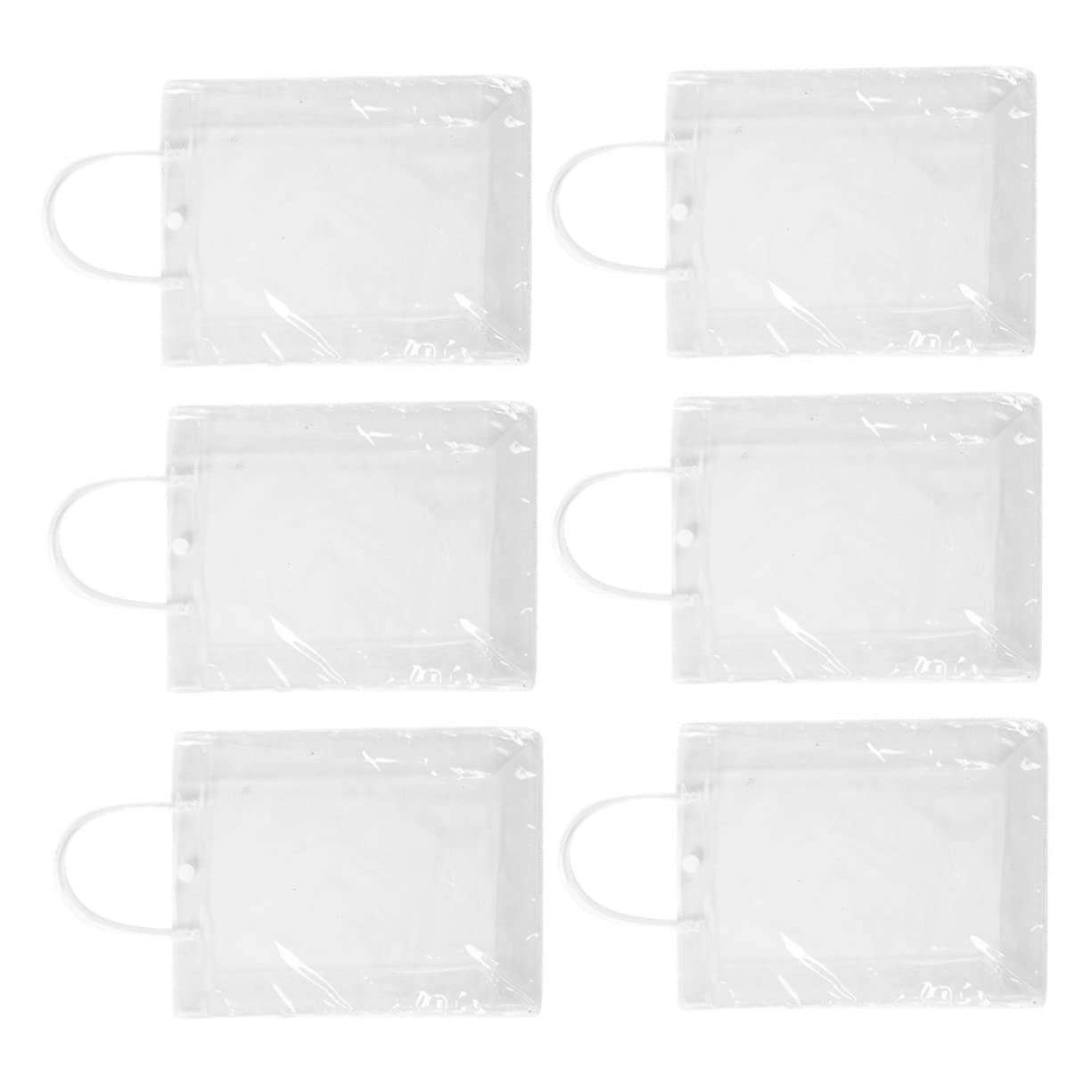 HEMOTON 12piezas Bolsas Tote Transparentes para Niño Niña para Pintar y Decorar Familia Material Ligero y Resistente para Manualidades y Almacenamiento