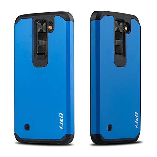 J&D Case Compatible For Lg Phoenix 2 / Lg Escapte 3 / Lg K8 2016 Case, Heavy Duty Dual Layer Hybrid Shock Proof Protective Rugged Bumper Case For Lg Phoenix 2, Lg Escapte 3, Lg K8 2016 Case, Purple #TOP4