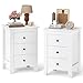 Giantex Nightstand W/ 3 Drawers Large Storage Space, Solid Structure and Stable Frame, Elegant Appearance, Suitable for Bedroom and Bedsides Table Accent Table End Table (2)