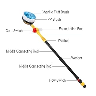 Kit Professionale per Pulizia Pannelli Fotovoltaici - Spazzola Rotante per Auto e Camion, Kit Di Lavaggio