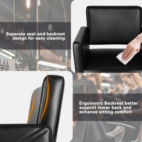Image of Artist hand Barber Salon Chair for Hair Stylist, Black Base