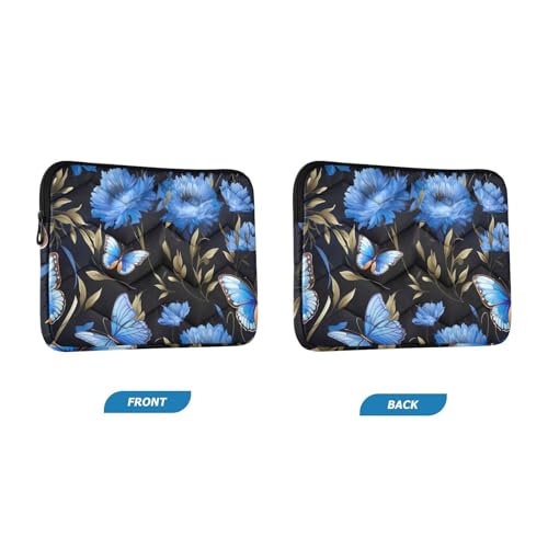 Funda para portátil 13-14 pulgadas con flores y mariposas miniatura 2