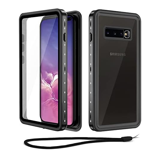 Beeasy Coque Samsung Galaxy S10 Plus, IP68 Étanche Totalement Waterproof, Protection Militaire 360° Antichoc et Antipoussière, Housse Rigide Incassable Renforcée pour Chute Choc Sable，Noir