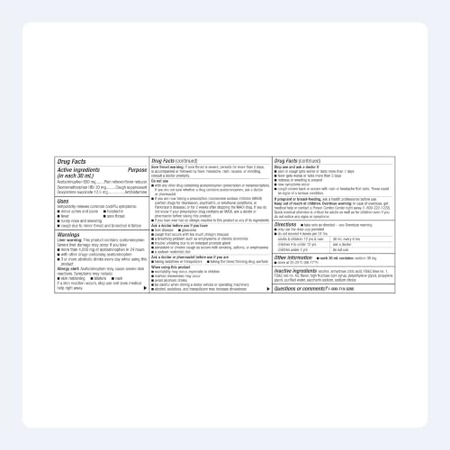 Amazon Basics Nighttime Cold & Flu Relief Syrup, Pain Reliever, Fever Reducer, Cough Suppressant, Antihistamine, Cherry, 8 fl oz (Pack of 1) (Previously Care) - image 6
