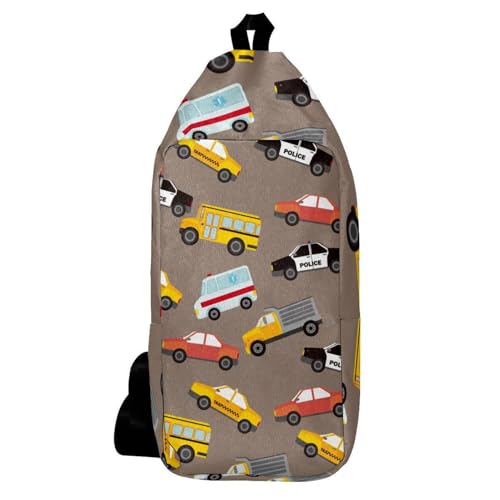 Sac à dos à bandoulière poitrine multipoche multicolore